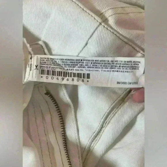 #134 NWOT Forever 21 Belted Twill Utility Skirt Size XL White/tan stitching. - Picture 9 of 10